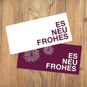 4 Klappkarten | Grußkarten | Karten-Set | Silvester | Neujahr | Feuerwerk | Geschäftspost