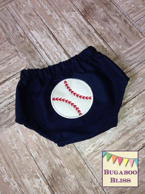Items similar to Baseball Applique Diaper Cover on Etsy