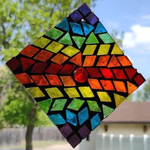 I is for INDIVIDUAL! - Unique Glass on Glass Mosaic Suncatcher