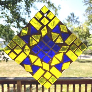 Ohio Star - Glass on glass mosaic suncatcher