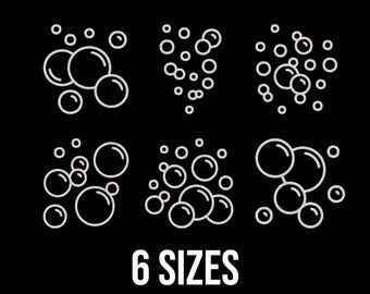 Bubbles Embroidery Design - Soap Bubbles Embroidery Design - Floating Bubbles Embroidery Design - Machine Embroidery Design Files - 6 Sizes