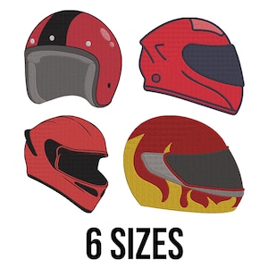 bike helmet machine embroidery Custom Painted with Personalized Graphics Put artwork on your helmet and make it unique! Mini Full-face Helmet Retro Style
