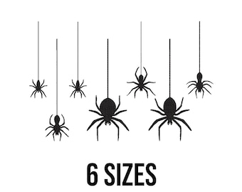 Bundle araignée motif de broderie - motif de broderie silhouette araignée - fichiers de broderie Machine effrayant Halloween - 6 tailles