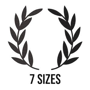 Laurel Wreath Embroidery Design - Leaves Frame Embroidery Design - Wreath Embroidery - Rice Leaves Machine Embroidery Design Files - 7 Sizes