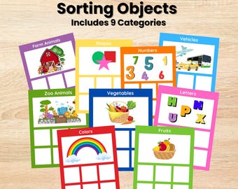 Printable Speech Therapy Resource, Homeschool Speech Therapy Sorting Category Mat, Expressive Receptive Language Resource, Special Education