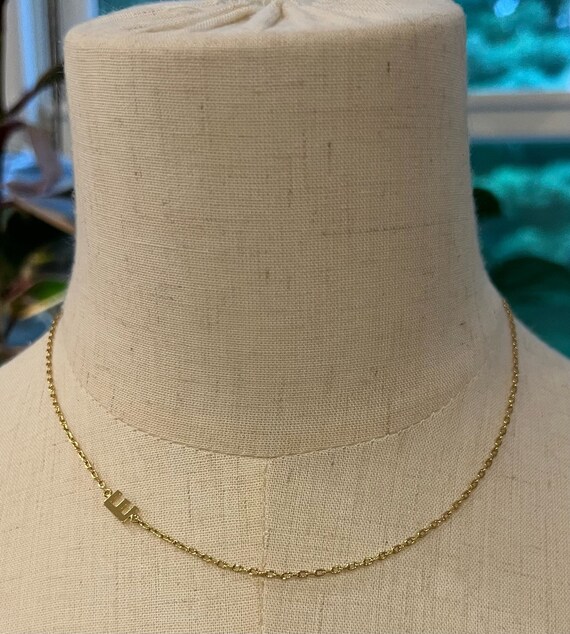 J Crew Petite Initial Necklace E Etsy
