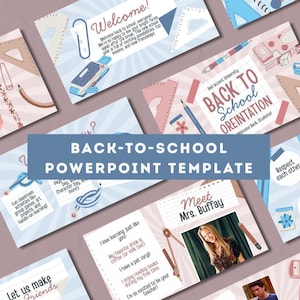 Back to School Powerpoint Template- Digital Download- Editable
