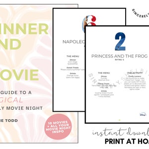 Dinner & A Movie | E-Book 10 movie night ideas with menu and activities