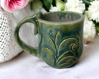 Green Handmade Ceramic Mug