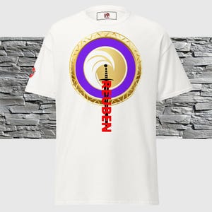 Reuben Tribe T-Shirt | Water and Sword Emblem Graphic Shirt | Bold Tribal Heritage Apparel | Unique Gift Clothing for Men and Women