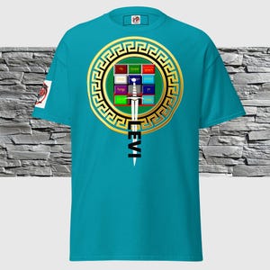 Levi Tribe Graphic T-Shirt | High Priest Breastplate Design Tee | Tribal Heritage Symbol Shirt | Unique  Faith Gift | Bold Emblem Apparel