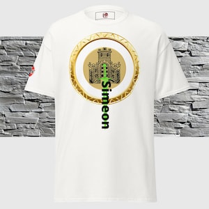 Simeon Tribe Graphic T-Shirt | Sword Emblem Heritage Design | Bold Tribal Symbol Shirt | Unique Gift for Men and Women | Statement Apparel