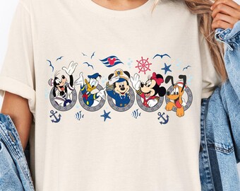 Camisetas para Cruzeiros Disney, Camiseta da Tripulação do Cruzeiro Mickey Friends, Camiseta Cruzeiro Mágico Disney, Camiseta Cruzeiro em Família 2026, Camiseta Férias na Disneylândia