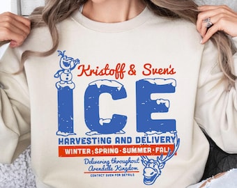 Disney Frozen Kristoff Svens Eis T-Shirt, Disneyland Olaf Arendelle Kingdom Sweatshirt, Ernte und Lieferung T-Shirt, Disney Frozen Shirt