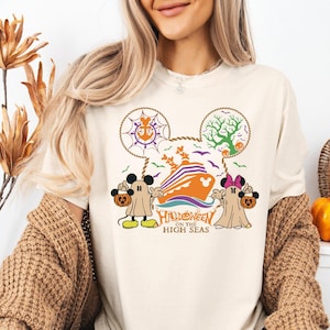 Disney Cruise Halloween T-Shirt, Mickey Minnie Halloween Shirt, Spooky Season Shirt, Disney Pumpkin Shirt, Disneyland Halloween Trip T-Shirt
