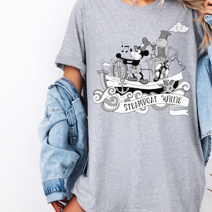 Disney Steamboat Willie Mickey T-Shirt, WDW Disneyland Trip Sweatshirt, Original Steamboat Willie Tee, Classic Mickey Shirt