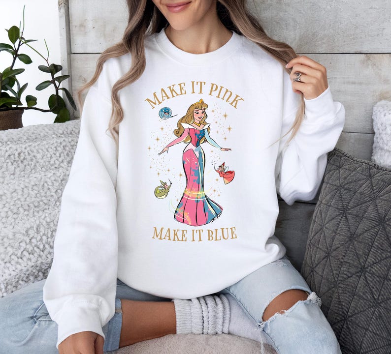 Disney Make It Pink Make It Blue Shirt, Disneyland Girls Trip Shirt, Sleeping Beauty Fairy Shirt, Merryweather Shirt, Magic Kingdom Shirt