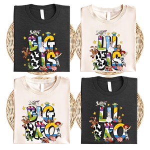 Toy Story Family Name Shirt, Disney Big Bro-Sis Lil Bro-Sis Sibling Outfit, Woody and Friends Matching Sweatshirt, Disney Family Trip Tee