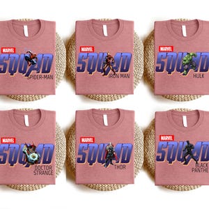 Disney Superhero Squad Shirt, Marvel Avengers Team T-shirt, Disneyland Family Vacation Matching 2025 Shirt, Marvel Group Tee, Spider Man Tee