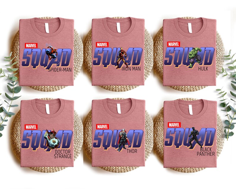 Disney Superhero Squad Shirt, Marvel Avengers Team T-shirt, Disneyland Family Vacation Matching 2025 Shirt, Marvel Group Tee, Spider Man Tee