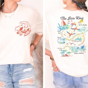 Chemise Rock Pride, carte du roi lion, chemise Hakuna Matata, chemise Safari Disney, chemise Animal Kingdom, T-shirt Mufasa Simba Timon Pumbaa