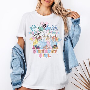 Custom Name Princess Shirt, Disney Princess Birthday T-Shirt, Disney Birthday Girl Tee, Elsa and Friends Sweatshirt, Birthday Party Sweat