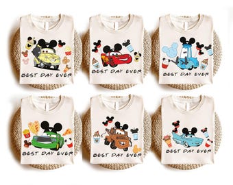 Disney Cars Best Day Ever T-Shirt, Cars Pixar Shirt, Cars Group Shirt, Disneyland Cars Kid Shirt, Lightening McQueen Shirt, Tow Mater Shirt