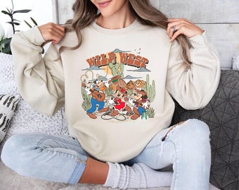 Disney Wild West T-Shirt, Mickey Friends Western Shirt, Disneyworld Vacation Shirt, WDW Disneyland Matching Trip, Disney Western Country Tee