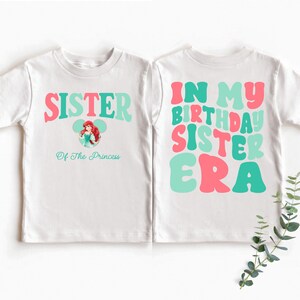 two t - shirts with the words sister and brother printed on them