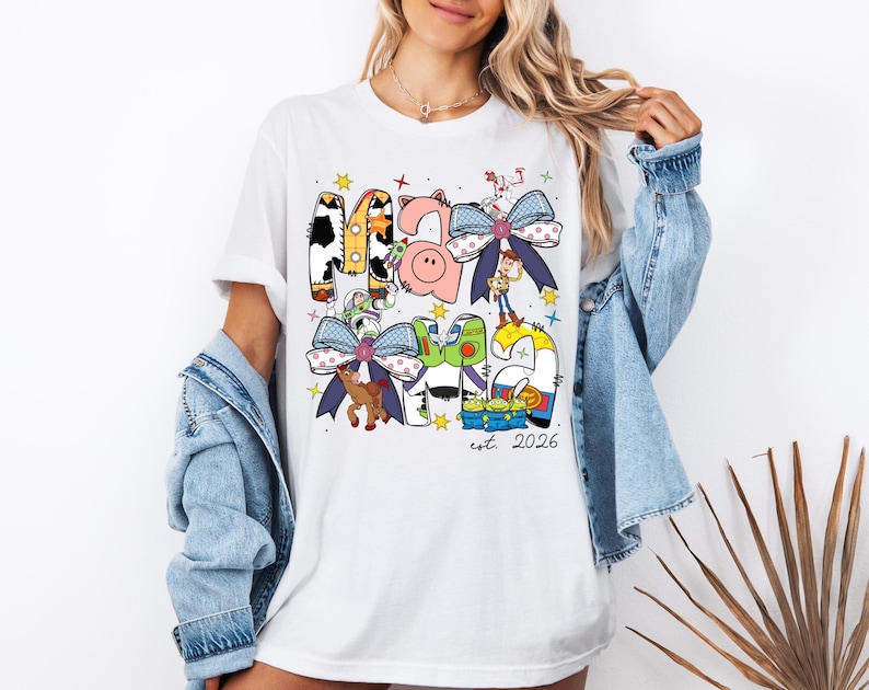 Toy Story Mama Shirt, Disney Mama Est 2026 T-Shirt, Mother's Day 2026 Tee, Woody and Friends Shirt, Disney Family Trip Shirt, New Mom Tee