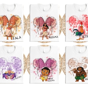 Princess Moana Characters Shirt, Disney Maui Hei Hei Pua Shirt, Disneyland Trip Matching Tee, Moana Princess Shirt, Disneyworld Castle Shirt