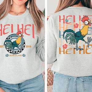 Princess Moana Characters Sweatshirt, Disney Hei Hei Pua Maui Tala Simea Hoodie, Disneyland Family Vacation Sweater, Disney Trip 2026 Sweat