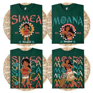 Princess Moana Characters Sweatshirt, Disney Hei Hei Pua Maui Tala Simea Hoodie, Disneyland Family Vacation Sweater, Disney Trip 2026 Sweat