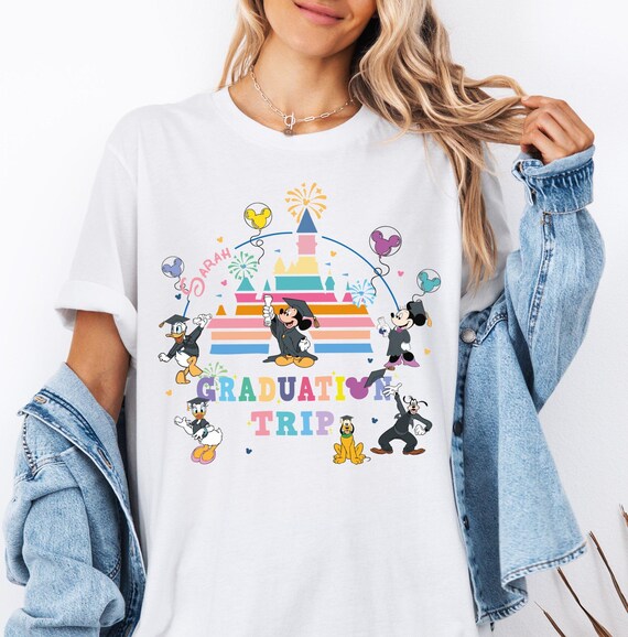 Disney Graduation Trip Shirts, Mickey and Friends Graduate Shirt, Happiest  Grad On Earth Shirt, Graduation 2025 Shirt, Disney Castle Shirt
