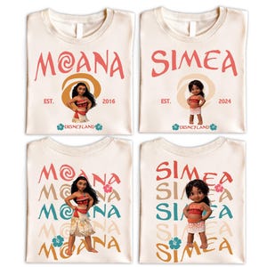 Princess Moana Characters Shirt, Disney Hei Hei Pua Maui Tala Simea Tee, Disneyland Family Vacation Shirt, Disney Trip 2025 Shirt