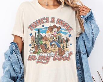 Western Toy Story Woody Shirt, Disney Pixar Toy Story T-Shirt, There is a Snake In My Boot Shirt, You've Got a Friend In Me Shirt,