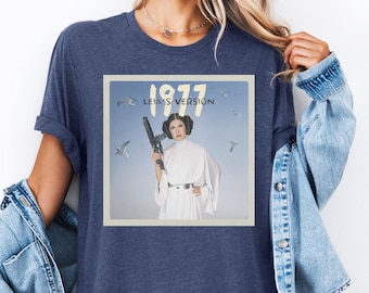 Camiseta de la Princesa Leia (versión 1977), camiseta a juego de Star Wars, camiseta de Leia Organa, camiseta Galaxy Edge, camiseta "Que la Fuerza te acompañe"