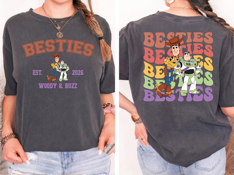Toy Story Best Friends Shirt, Buzz Lightyear and Sheriff Woody Shirt, Disneyland Vacation Tee, Besties Adventure Tee, Disney Trip 2026 Shirt