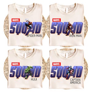 Disney Superhero Squad Shirt, Marvel Avengers Team T-shirt, Disneyland Family Vacation Matching 2025 Shirt, Marvel Group Tee, Spider Man Tee