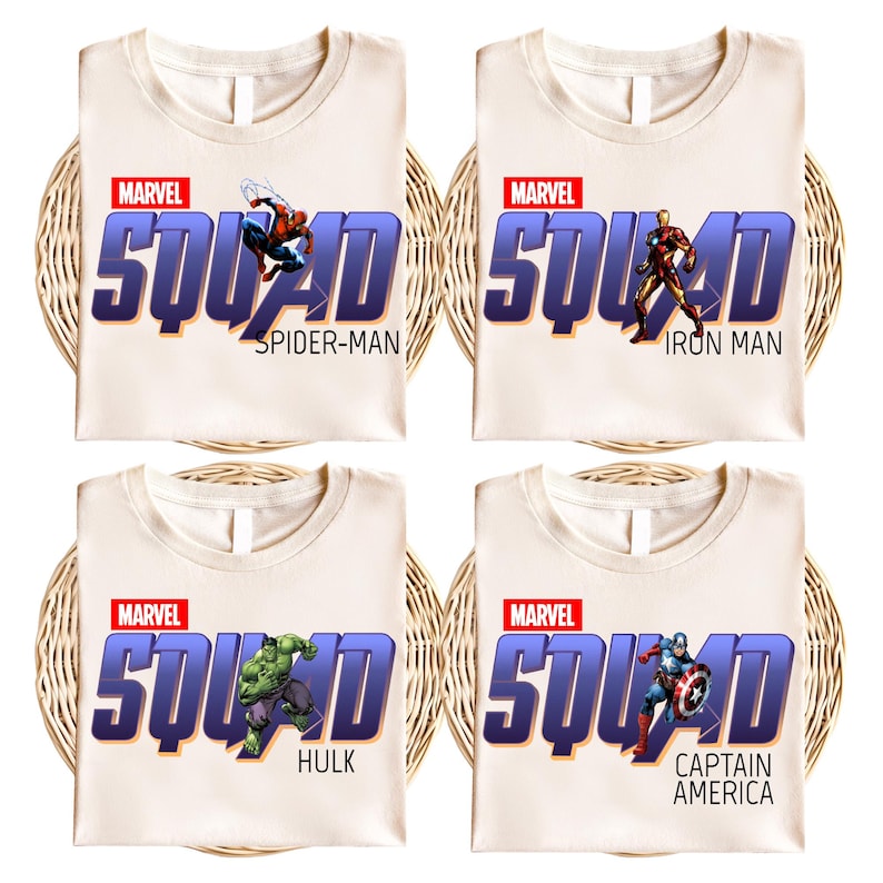 Disney Superhero Squad Shirt, Marvel Avengers Team T-shirt, Disneyland Family Vacation Matching 2025 Shirt, Marvel Group Tee, Spider Man Tee