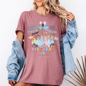 Custom Name Princess Shirt, Disney Princess Birthday T-Shirt, Disney Birthday Girl Tee, Elsa and Friends Sweatshirt, Birthday Party Sweat