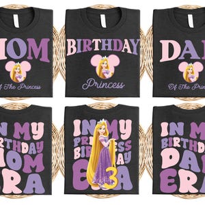 Disney Rapunzel Birthday Girl Shirt, Custom Princess Tangled Birthday Party Shirt, Disney Princess Shirt, Disney Family Matching Shirt