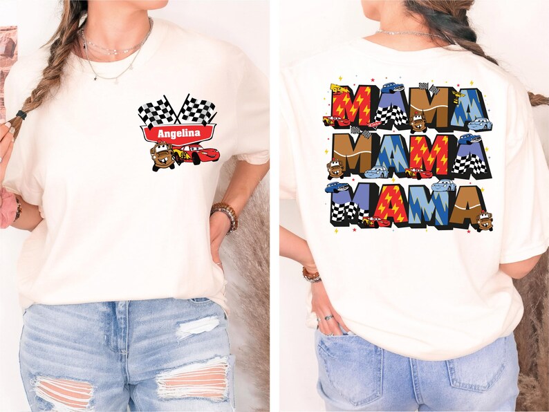 Disney Cars Mom Shirt, Lightning McQueen Mama Shirt, Family Matching Cars Shirt, Disney Pixar Cars Shirt, Mothers Day Shirt, Car Land Tee