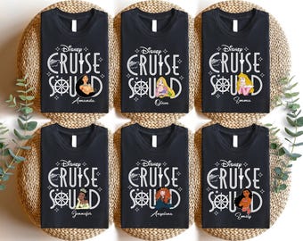 Maglietta Disney Princess Cruise 2026, Maglietta personalizzata Disney Cruise Squad, Maglietta per ragazze Disneyland Cruising, Maglietta Disney Family Cruise Line