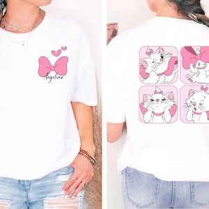 Disney The Aristocats-shirt, aangepast Marie Cat Emotions Love-shirt, shirt Disney Cat Lover, Disneyland vakantie-T-shirt, Disney Girls Trip-shirt