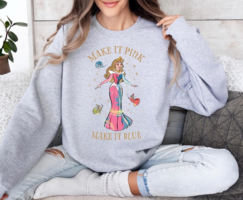 Disney Make It Pink Make It Blue Shirt, Disneyland Girls Trip Shirt, Sleeping Beauty Fairy Shirt, Merryweather Shirt, Magic Kingdom Shirt