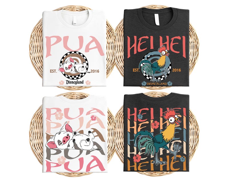 Princess Moana Characters Sweatshirt, Disney Hei Hei Pua Maui Tala Simea Hoodie, Disneyland Family Vacation Sweater, Disney Trip 2026 Sweat