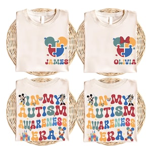Disney Autism Shirt, In My Autism Awareness Era Shirt, Mickey Minnie Autism Puzzle Sweat, Ok To Be Different Autism Tee, Autism Support Tee