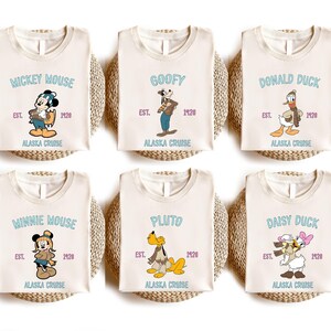 Micky und Freunde Alaska Cruise Shirt, Disneyland 2026 passende Kreuzfahrt Shirt, Disney Familien Urlaub Shirt, Disney Alaska Cruise Line Shirt