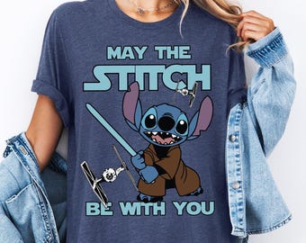Disney Stitch Wars Shirt, May The Stitch Be With You Shirt, Galaxy's Edge Stitch Shirt, Disney Cosplay Star Wars Characters Sweatshirt